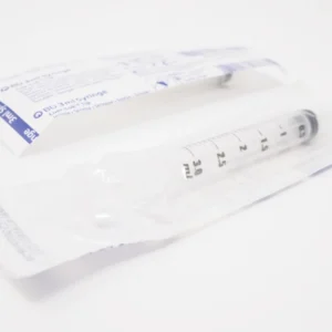 3ml BD luer lock syringe in sterile wrapping