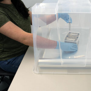 Working inside Still Air Box