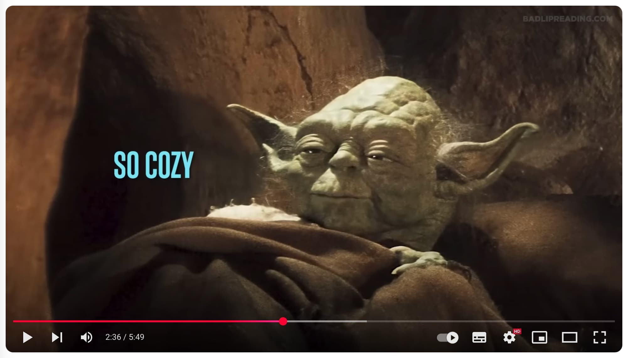 Yoda - So Crisp. So Good. So Cozy